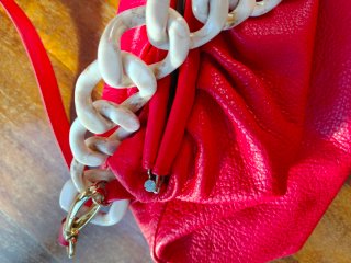 Bolso Gloria Ortiz Rojo Cadena Blanca