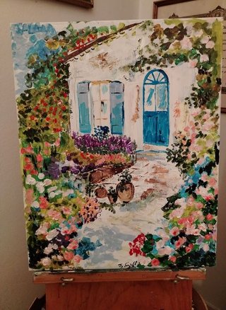 Dipinto Casa Provenzale acrilico