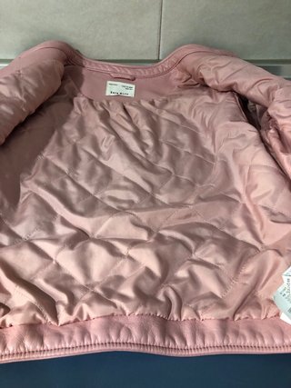 Cazadora polipiel mujer rosa
