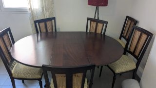 Mesa comedor madera maciza cerezo