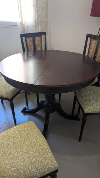 Mesa comedor madera maciza cerezo