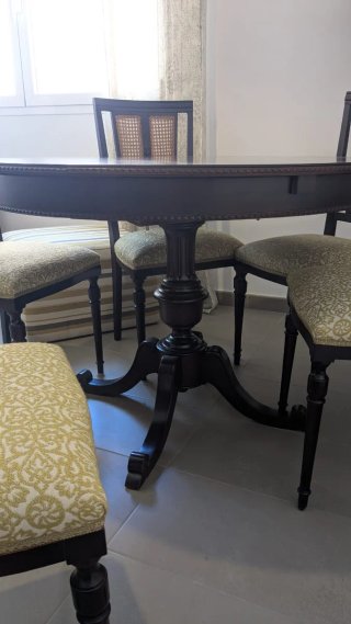 Mesa comedor madera maciza cerezo