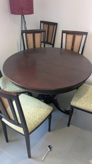 Mesa comedor madera maciza cerezo