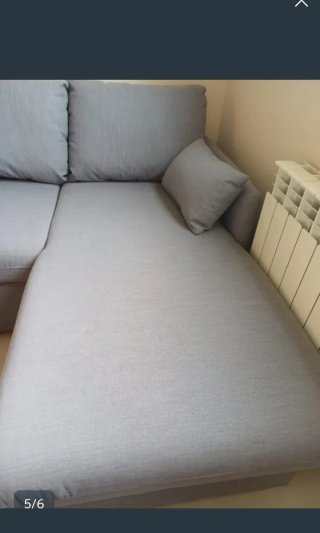 Sofá Cama Chaise Longue Gris