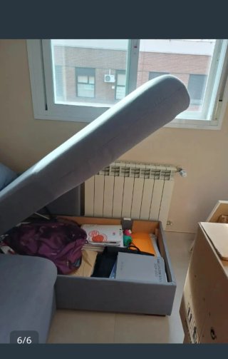 Sofá Cama Chaise Longue Gris