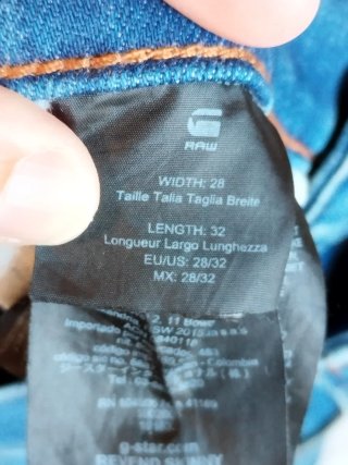 Pantalones G-Star Hombre Talla 28 (38 española)