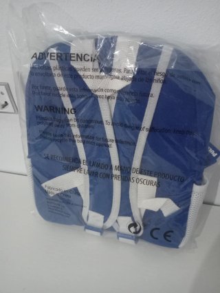 Mochila Puleva Azul y Blanca