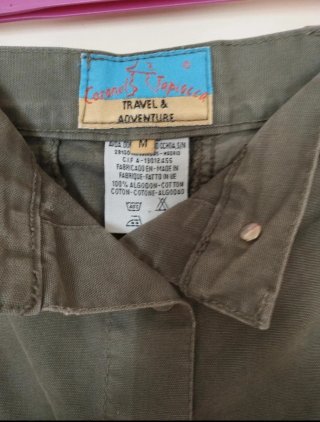Falda vaquera verde Coronel Tapioca retro cargo