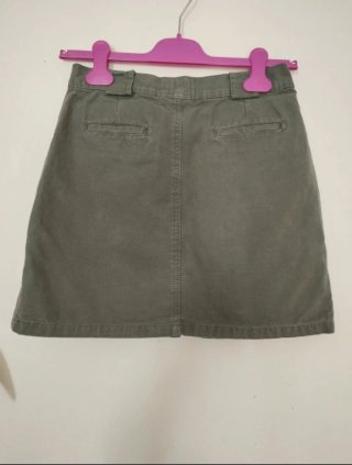 Falda vaquera verde Coronel Tapioca retro cargo