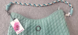 Bolso Caminatta verde y multicolor nuevo