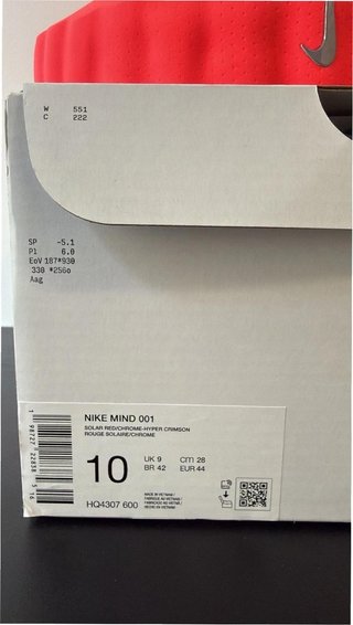Nike Mind 001 Rojo Solar EU44 Nuevas