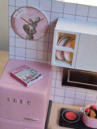 Casa muñeca miniatura cocina casita chef maqueta