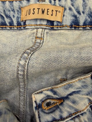 Jeans cargo JustWest azzurri multitasche taglia M