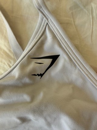 Top deportivo Gymshark blanco Talla S