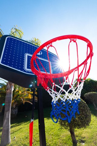 Canasta de baloncesto infantil con soporte para mates