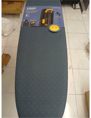 Rayen | Tabla de Planchar - Gama Basic | Altura Regulable | Malla Metálica | Reposa-Planchas | Estructura Gris y Funda Estampado