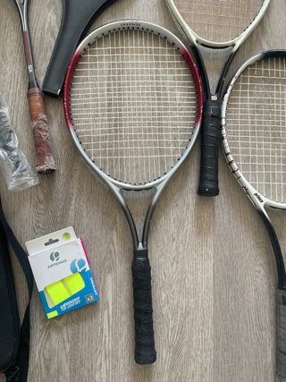 Lote de 5 raquetas de tenis