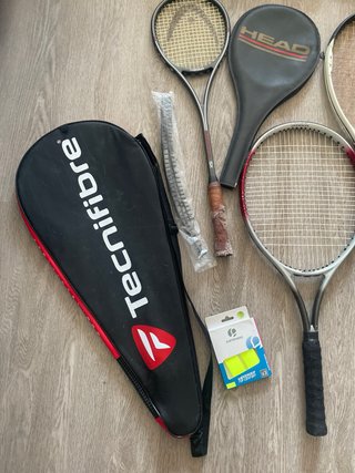 Lote de 5 raquetas de tenis