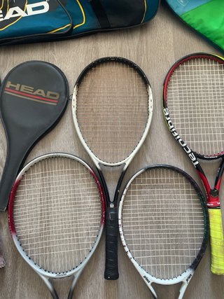 Lote de 5 raquetas de tenis