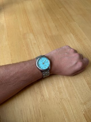 Casio Tiffany + Correa President Plata Turquesa