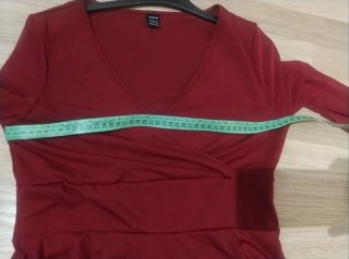 Vestido burdeos Shein talla L