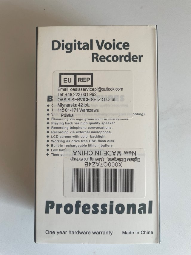 Grabadora de voz digital gris