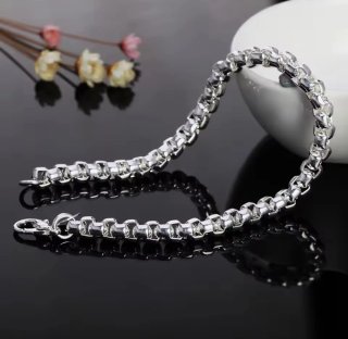 Conjunto Plata Ley 925 Collar y Pulsera
