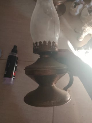 Lámpara de aceite antigua decorativa 2 lámparas