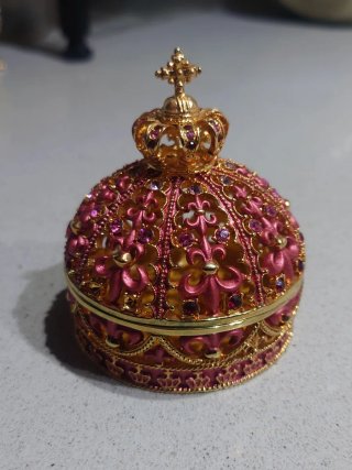 Joyero estilo Faberge esmaltado con pedrería