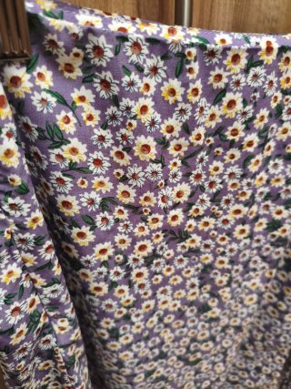 Falda midi floral morada talla m