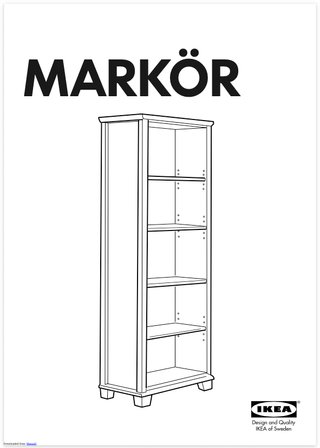 Mesa tv y librerías salón Markör de IKEA