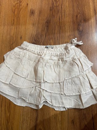 Falda lino volantes niña T5