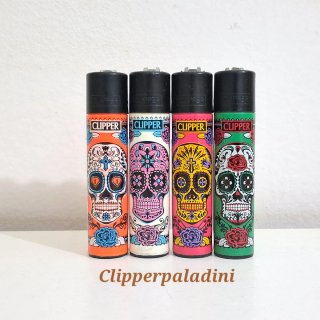 4 Accendini Clipper Design Teschio