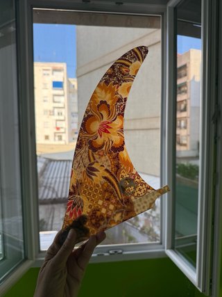 Quilla single fin 9,5 Batik seda naranja NUEVA