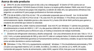 Mini PC Ryzen 7 Gris/Plata
