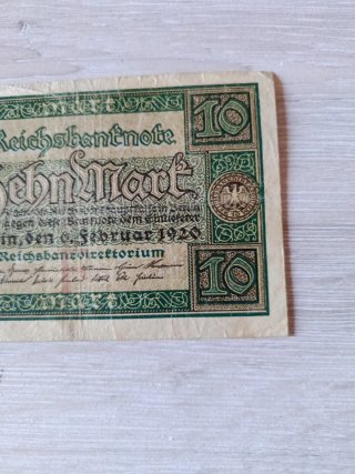 Billete 10 Reichsbanknote 1920