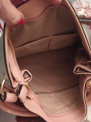 Bolso rosa y plata
