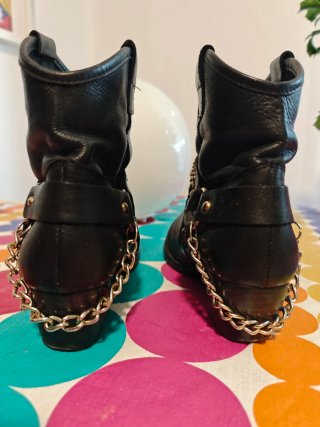 Botín cowboy piel