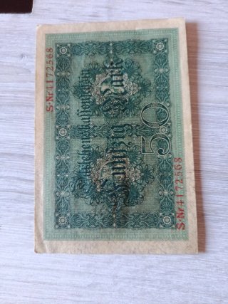 Billete Darlehenskaſſenschein 50 Mark 1914