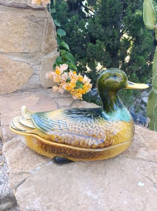 Huevera Cerámica Manises Pato