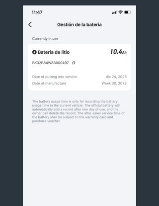 Despiece Batería Patinete NIU 10.4Ah Error 12