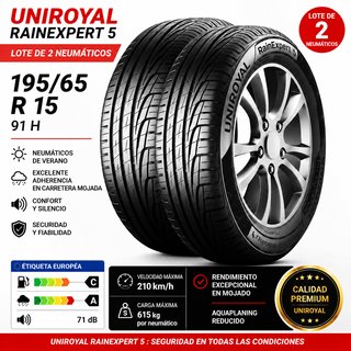 2 Pneus Uniroyal RainExpert 5 195/65 R15 91H