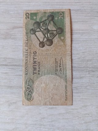 Billete 20 Francos Bélgica 1964