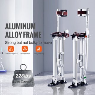 Andamios de Yeso, Andamios de Herramienta de Aluminio Ajustables de 61 cm-102 cm con Rodilleras Protectores, Andamios de Trabajo Duraderos y Antideslizantes para Pintura de Sheetrock, Caminata, Ci...