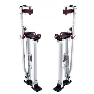 Andamios de Yeso, Andamios de Herramienta de Aluminio Ajustables de 61 cm-102 cm con Rodilleras Protectores, Andamios de Trabajo Duraderos y Antideslizantes para Pintura de Sheetrock, Caminata, Ci...