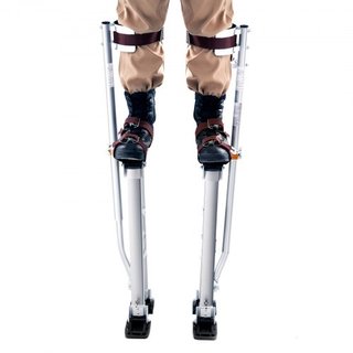 Andamios de Yeso, Andamios de Herramienta de Aluminio Ajustables de 61 cm-102 cm con Rodilleras Protectores, Andamios de Trabajo Duraderos y Antideslizantes para Pintura de Sheetrock, Caminata, Ci...