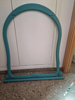 Marco Espejo Vintage Restaurado Teal
