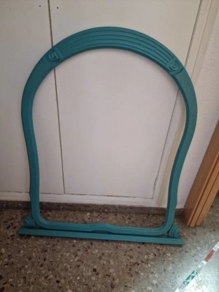 Marco Espejo Vintage Restaurado Teal
