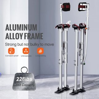 Andamios de Yeso, Andamios de Herramienta de Aluminio Ajustables de 91.4 cm-127 cm con Rodilleras Protectores, Andamios de Trabajo Duraderos y Antideslizantes para Pintura de Sheetrock, Caminata, ...