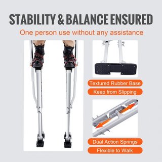 Andamios de Yeso, Andamios de Herramienta de Aluminio Ajustables de 91.4 cm-127 cm con Rodilleras Protectores, Andamios de Trabajo Duraderos y Antideslizantes para Pintura de Sheetrock, Caminata, ...